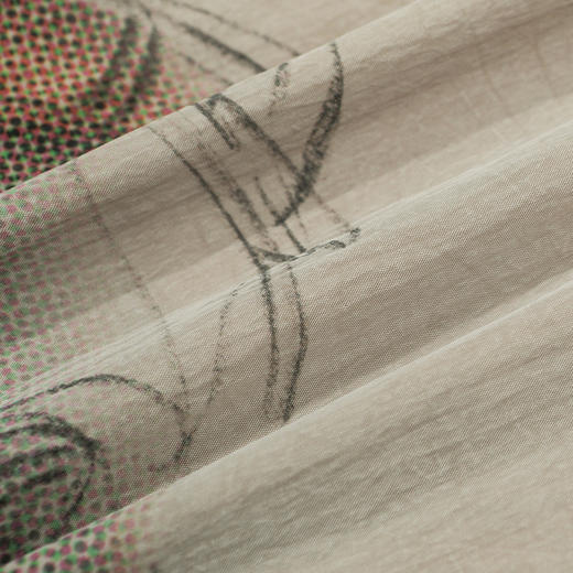 谜底衬衫分袖女2025夏季新品复古风通勤宽松H型中长衬衣252MC0682 商品图3