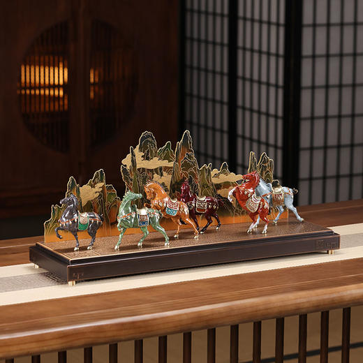 朱炳仁铜 千秋骏业摆件昭陵六骏马摆件家居玄关桌面装饰工艺礼品 商品图4