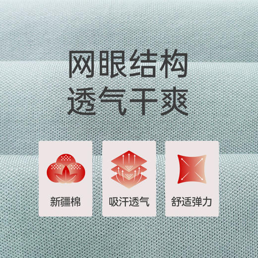Threegun三枪 丝柔棉珠地翻领短袖男衫-T10004A01 商品图7