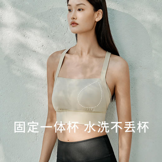 会呼吸轻运动】桑蚕丝弹力上衣透气文胸女抹胸运动健身内衣金三塔  NZFFB303 商品图3