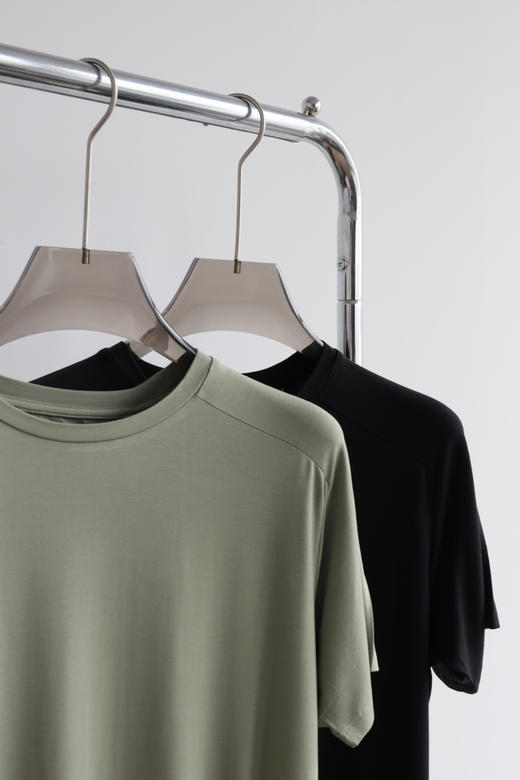 0N 拼接立裁 超大弹力 运动速干圆领T恤 TX458 商品图3