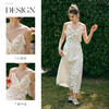 OLrain欧芮儿吊带连衣裙女夏季2025年新款浪漫优雅印花收腰长裙 商品缩略图1
