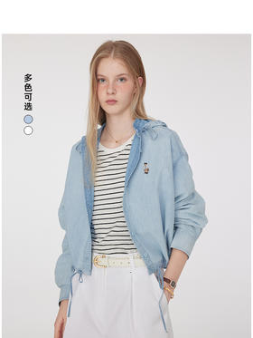 Teenie Weenie小熊卡通连帽外套女夏季女外套TTJE252504W