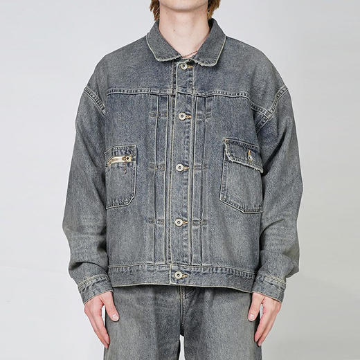 DAIRIKU 2PKT Vinatge Denim Jacket 复古水洗牛仔夹克外套 商品图0