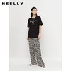 NEELLY纳俪商场同款夏季新款个性休闲裤女百搭薄款宽松垂感阔腿裤N25054H04637 商品缩略图0