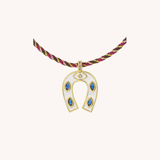 北京仓｜MYA-BAY-MINI HORSESHOE-白色 珐琅 迷你 马蹄铁 项链［比利时设计师］ 商品图0