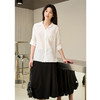NEELLY纳俪商场同款夏新款高腰黑色显瘦赫本风半身裙女百搭A字裙N25054C04654 商品缩略图1