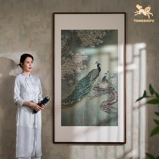 铜师傅 手工錾刻 铜雕画《荣华富贵》客厅玄关沙发背景墙装饰画 商品图5