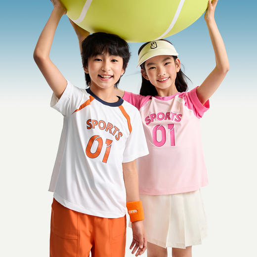 【凉感】男女童圆领短袖针织衫夏季新款安奈儿童装EM521129 商品图2