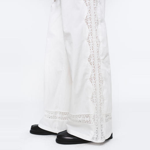Herlian2025年春夏新品女士花边拼接装饰长裤【加长版裤长加8CM】 商品图2