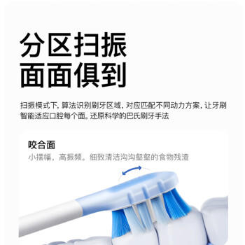 舒客大屏扫振电动牙刷 G5 Pro+漏刷提醒深度清洁成人送男友女友新年生日情人节礼物牙刷 商品图2