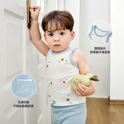 【2件装】迷你巴拉男童透气打底背心夏新款宝宝亲肤不闷汗 商品图4