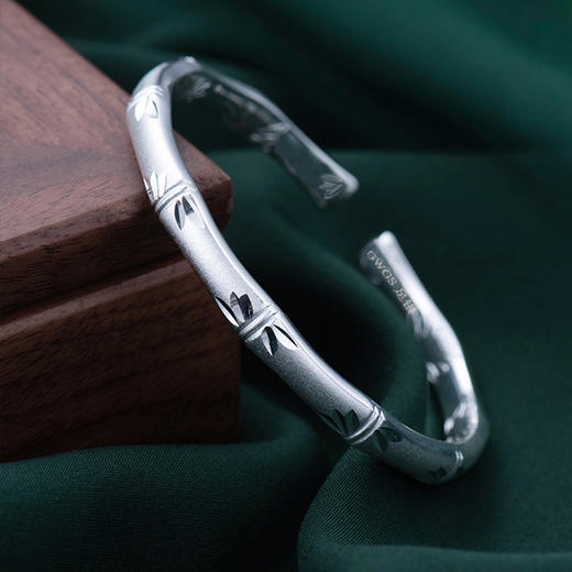 知竹银手镯 商品图2