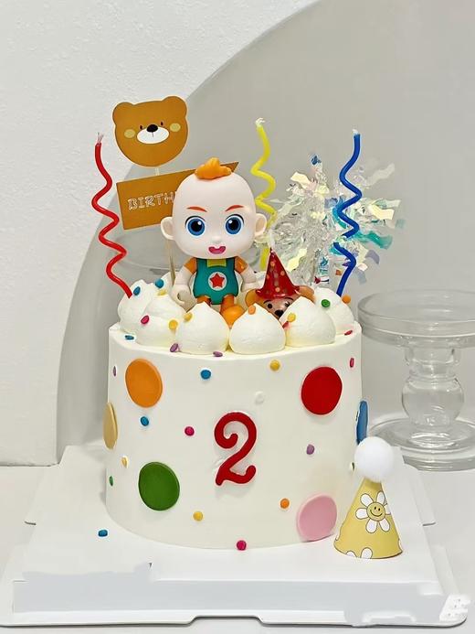 （儿童卡通）四寸动物奶油芒果夹心（文字可改颜色可调换，备注或联系客服） 商品图0