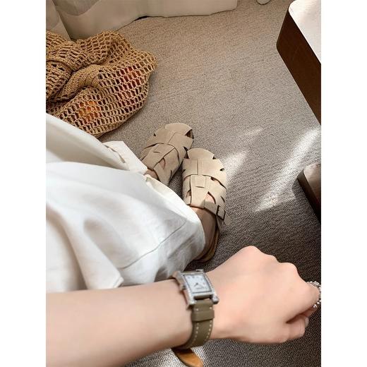 高定版～时尚复古春夏新款博肯镂空包头外穿百塔猪笼半拖鞋凉拖女 商品图1