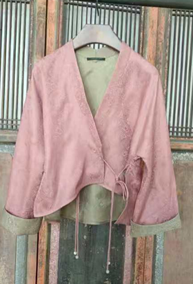 盛唐牡丹| 双色香云纱系带外套