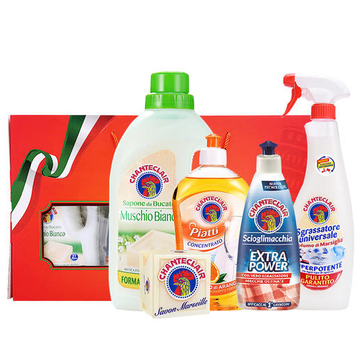 大公鸡五件套（大公鸡管家液态洗衣皂1.5L+大公鸡管家洗衣皂300g+大公鸡管家污渍克星375ml+大公鸡管家浓缩洗洁精500ml+大公鸡管家多能油污净600ml） 商品图5