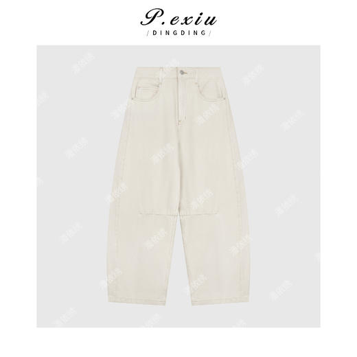 PanYiXiu/潘依绣100%棉缝线设计定染弯刀牛仔裤 S8812 商品图1