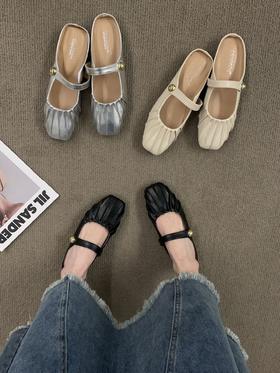 【YW】无忧购韩版复古小香风芭蕾玛丽珍软底单鞋3377(截单后7天发货)