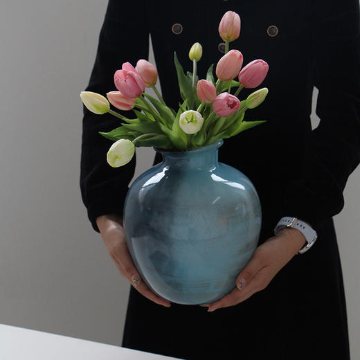 中古风创意水星花瓶云雾纹理星球系列鲜花高级感客厅居家装饰品 商品图0