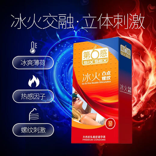 第六感冰火凸点螺纹12只装 商品图0