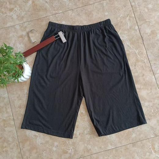 纯色松紧腰休闲舒适直筒宽松版（偏大）可外穿居家男中裤  NM31520 商品图0