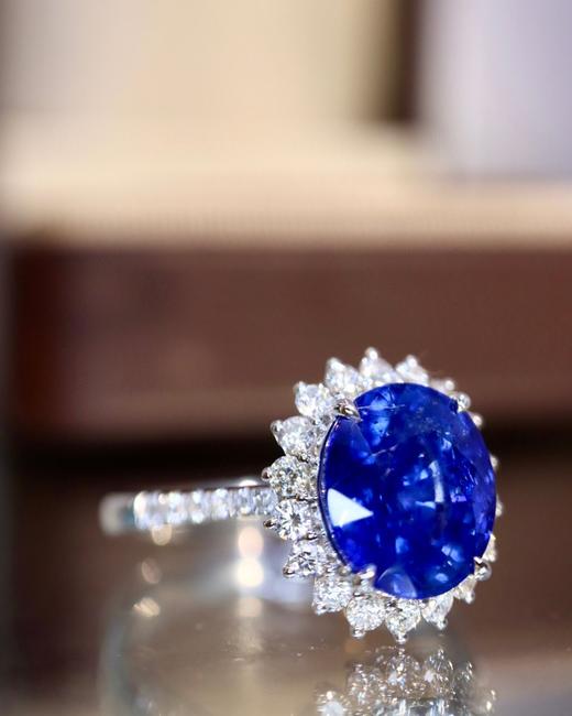 4.06ct刻面蓝宝石戒指 商品图3