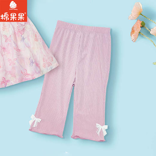 棉果果夏季商场专柜同款女童针织七分裤M222201425310 商品图0