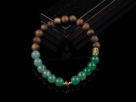 XY0268沉香+非洲翠925银手串