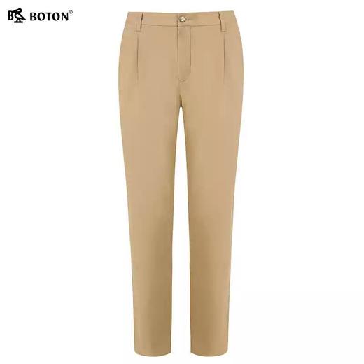 [棉弹舒适]波顿男士春夏季卡其色宽松直筒薄款纯色休闲长裤ME806122 商品图5