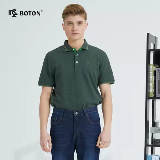 波顿男士夏季美式纯色高品质Polo衫商务休闲保罗短袖t恤MT215221 商品图4