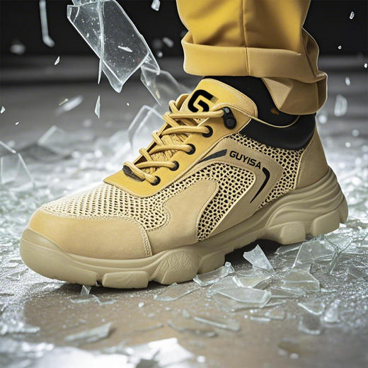 新品夏季透气防砸防刺轻便劳保鞋大网眼透气安全鞋防护鞋钢包头EVA 商品图5