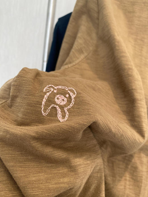 随便穿，随便搭！！！R单竹节棉刺绣小猪宽松圆领短袖T恤女2025新款！ 商品图7