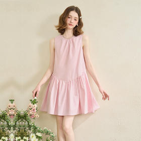 【后背蝴蝶结绑带】甜美减龄设计感连衣裙女2025夏季娃娃短裙V1250665