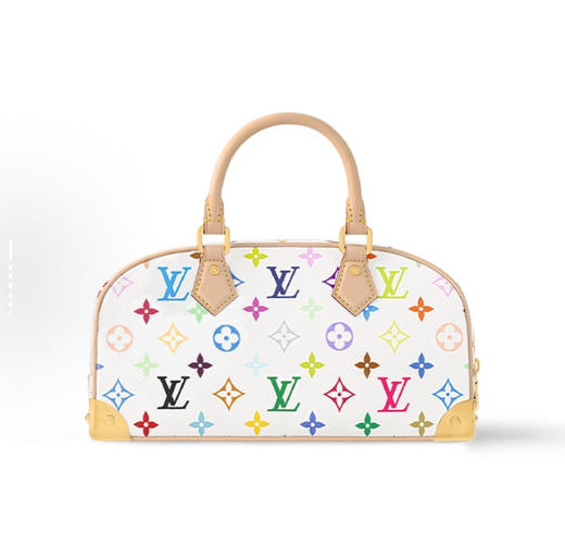 顶级免税版 VIP专柜体验 收到即官网同样 LV白三彩 村上隆联名保龄球包 一整个复古千禧年的感觉， 里面容量也很大， 手拎着好看又不老气！特别可爱 商品图2