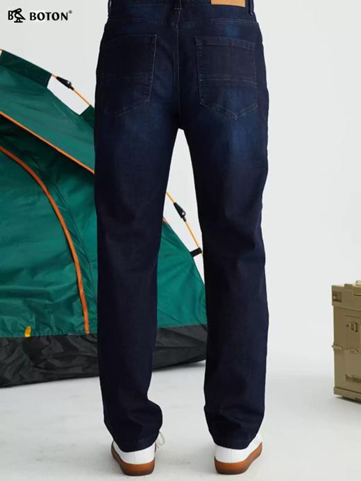 【冬暖夏凉弹力】波顿男士春夏季合身直筒透气百搭 牛仔长裤ME795322 商品图2