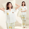 【带杯垫】熳洁儿 纯棉开衫短袖长裤家居服卡通小狗条纹夏季25263213 商品缩略图2