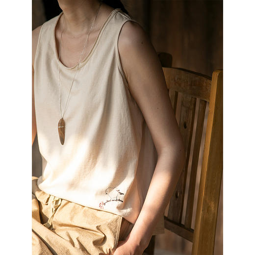 牧衣游原创 手绣棉质马夹百搭休闲背心 花开了【不支持会员折】 商品图3