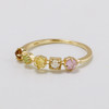 戒指 金色天然彩色晶石 s925银镀金 商品缩略图1