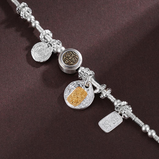 子佩集S925银【神女之护】手链【SL01026】纯银镀金女神钱串腰缠万贯盘缠盘缠2504 商品图2