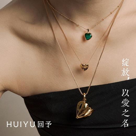 A.n.Z/回予 花契大号爱心项链 商品图2