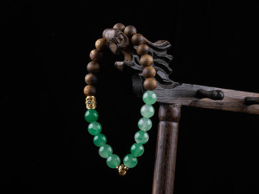 XY0268沉香+非洲翠925银手串 商品图9