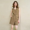 老钱风简约随性气质套装女夏季V领马甲搭短裤两件套V1050581 商品缩略图0