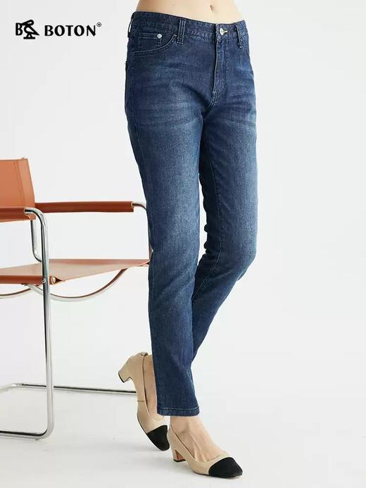 波顿女士夏季薄款高端牛仔裤新款中高腰显瘦直筒胶原蛋白裤子LE265122 商品图1