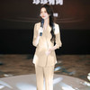 IWY/气质卡其色西装套装女正式场合播音主持上镜商务休闲职业装工作服 C14234+P34234 商品缩略图4