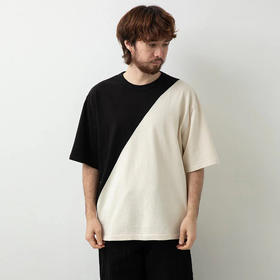 blurhms Co/Silk Nep Rowing Crew Tee 特制染色加工丝棉混纺T恤