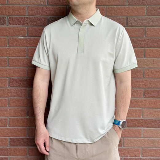98318 薄男士--25夏抗菌弹力翻领男polo衫【包邮+三天无理由退换】 商品图4