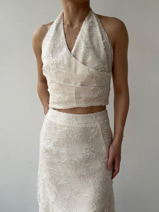 SIJIA｜蕾丝流苏挂脖上衣 [ 白SS2551 ] 商品图7