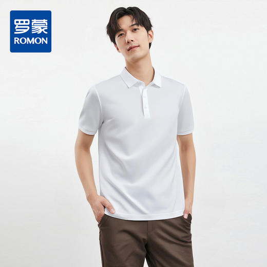 罗蒙男士夏季时尚百搭男士t恤短袖polo衫简约休闲商务男polo衫短袖 商品图1