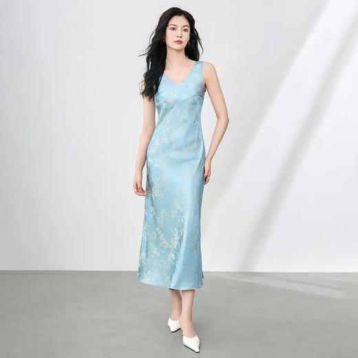 【高货wl】全新升级【铂金会员321/天猫429/差价108】(00955) 洛诗琳提花人丝缎面吊带裙法式气质典雅顺滑垂感背心裙 商品图2
